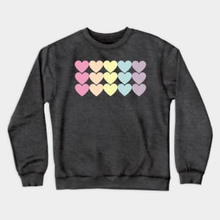 Pastel macron colourful heart pattern Crewneck Sweatshirt